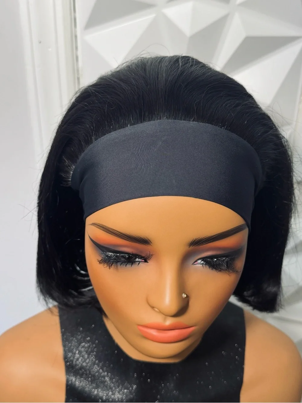 10 Inch Short Bob Headband Wig – 100% Human Hair Glueless Wig for Everyday Wear